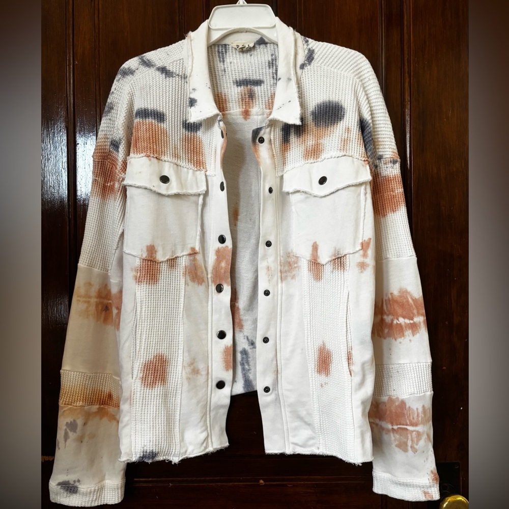 Pol Western Waffle Knit Patchwork Jacket - image 7